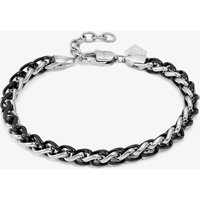 Nomination B-Yond Stainless Steel & Black Double Curb Chain Bracelet 028946/030