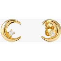 Nomination Dreams Beats Gold Tone Cubic Zirconia Moon Stud Earrings 242603/024