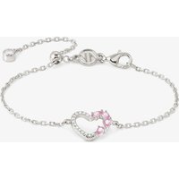 Nomination Shine Me Up Multi Cut Pink & White Cubic Zirconia Open Heart Bracelet 241901/004