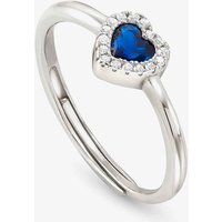 Nomination All My Love Sterling Silver Blue Heart Halo Adjustable Ring 240300/012