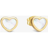 Nomination Emosfere Gold Tone Mother Of Pearl Heart Stud Earrings 134219/036