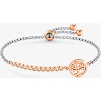 Nomination Milleluci Two-Tone Cubic Zirconia Tree of Life Toggle Bracelet 028009/017