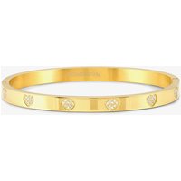 Nomination Pretty Bangles Gold Plated Heart Half Set Cubic Zirconia Bangle 029504/006