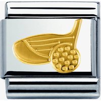 Nomination CLASSIC Gold Sports Golf Ball and Club Charm 030106/24