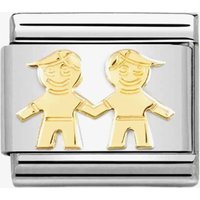 Nomination CLASSIC Composable Yellow Gold Double Brothers Charm 030162/68