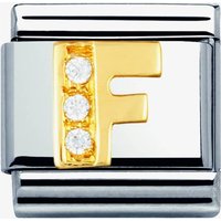 Nomination CLASSIC Gold Letters Cubic Zirconia F Charm 030301/06