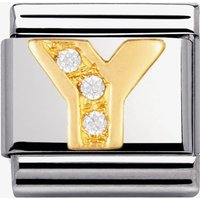Nomination CLASSIC Gold Letters Cubic Zirconia Y Charm 030301/25