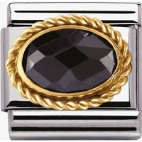 Nomination CLASSIC Gold Faceted Black Cubic Zirconia Charm 030602/011