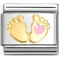Nomination CLASSIC Gold Pink Baby Feet Charm 030272/85
