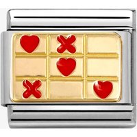 Nomination CLASSIC Stainless Steel & 18ct Yellow Gold Hearts & Crosses Charm 030284/71