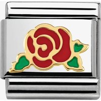 Nomination CLASSIC Gold Madame Monsieur Red Rose Charm 030285/30