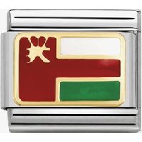 Nomination Classic Gold & Enamel Flag Of Oman Charm