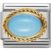 Nomination CLASSIC Gold Hard Stones Oval Turquoise Charm 030507/06