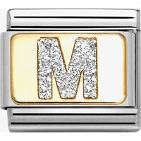 Nomination CLASSIC Silver Glitter Letter M Charm 030291/13