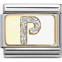 Nomination CLASSIC Silver Glitter Letter P Charm 030291/16