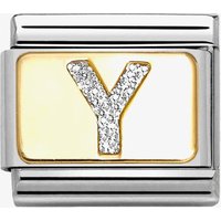 Nomination CLASSIC Silver Glitter Letter Y Charm 030291/25