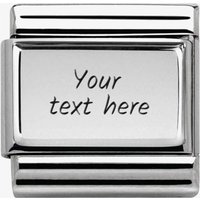 Nomination CLASSIC Silvershine Plates Plain Engravable Charm 330104/01