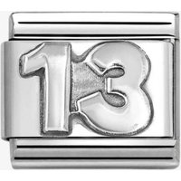 Nomination CLASSIC Silvershine Silver Number 13 Charm 330101/75