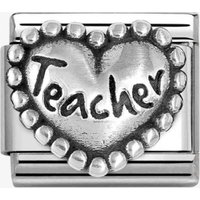 Nomination CLASSIC Stainless Steel & Silver Teacher Bead Heart Charm 330101/89