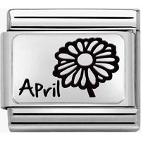 Nomination CLASSIC Composable Plates April Flower Charm 330112/16*