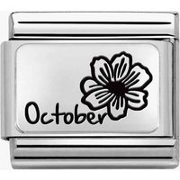 Nomination CLASSIC Composable Plates October Flower Charm 330112/22
