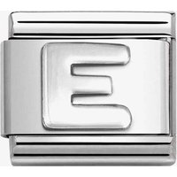 Nomination CLASSIC Composable Oxidised Silver Letter E Charm 330113/05