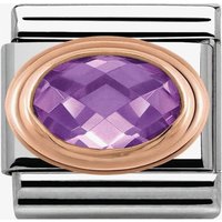Nomination CLASSIC Rose Gold Purple Faceted Cubic Zirconia Charm 430601/001