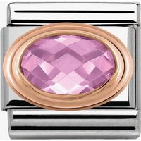Nomination CLASSIC Rose Gold Pink Faceted Cubic Zirconia Charm 430601/003