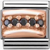 Nomination CLASSIC Rose Gold Black Cubic Zirconia Charm 430304/10