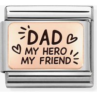 Nomination Composable CLASSIC Plates Dad My Hero My Friend Charm 430111/13