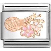 Nomination CLASSIC Rose Gold Wool & Knitting Needles Charm 430202/29