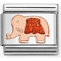 Nomination Composable Classic Rose Gold Red Glitter Elephant Charm 430205/37
