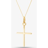 9ct Yellow Gold Fancy Cross Pendant Necklace 1.64.2581