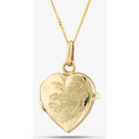 9ct Gold Heart Daisy Locket Chain 1-65-1713