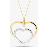 9ct Two Colour Double Heart Pendant 2.68.0579