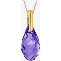 9ct Yellow Gold Purple Crystal Dropper Necklace 1.68.7121