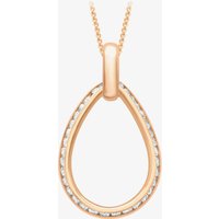9ct Rose Gold Cubic Zirconia Open Teardrop Pendant 5.68.3392