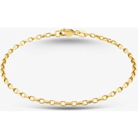9ct Yellow Gold 7.5 Inch Oval Belcher Chain Bracelet HOBD-210-9Y-7.5