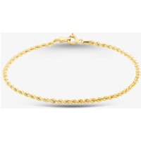 9ct Yellow Gold 7.5 Inch Rope Chain Bracelet HLRP-220-9Y-7.5
