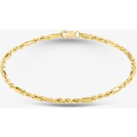 9ct Yellow Gold Diamond Cut Figaro Rope Bracelet 1.22.1171