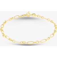 9ct Yellow Gold 19cm Textured Figaro Chain Bracelet 1.26.2902