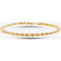 9ct Yellow Gold 7.5 Inch Rope Chain Bracelet 060HVC-7.5