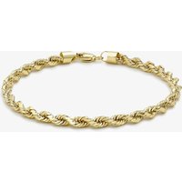 9ct Diamond Cut Rope Bracelet 7.5 Inch 1.26.7122