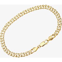 9ct Yellow Gold Flat Curb 7.5 Inch Bracelet HGR2D080 7 1/2~