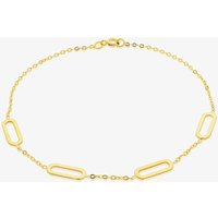 9ct Yellow Gold Paper Clip Bracelet 1.20.0442