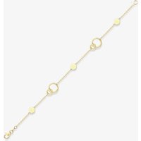 9ct Gold 7.5 Inch Interlocking Circle Disc Bracelet 111125127486