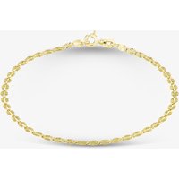 9ct Yellow Gold Diamond Cut Forzatina Chain Bracelet 1.29.0061
