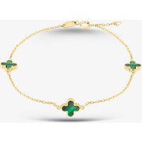 9ct Yellow Gold Malachite Petal Bracelet 1.29.1622