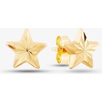 9ct Yellow Gold Star Stud Earrings 1551483