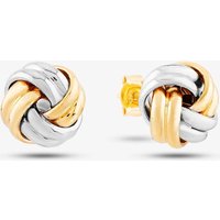 9ct Two Colour Gold Small Double Knot Stud Earrings 2.55.6219